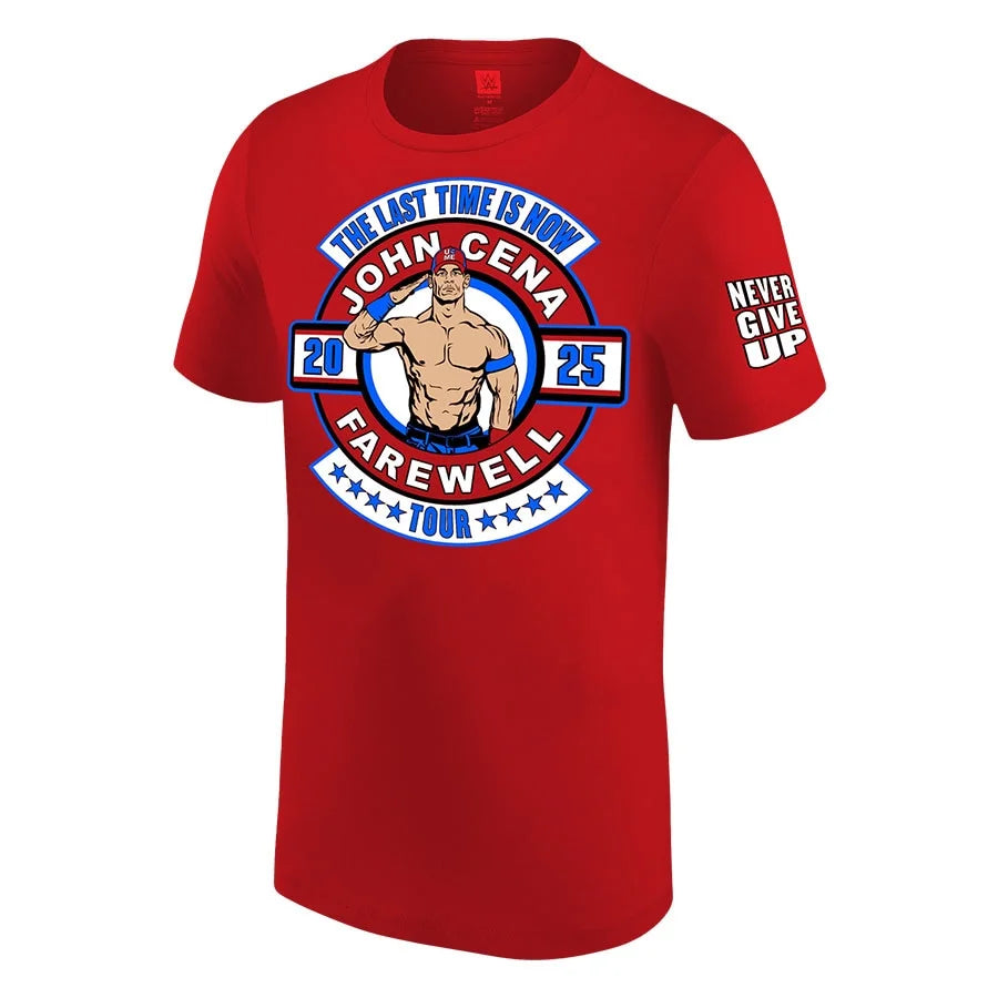 Wwe John Cena Farewell Retirement Tour T-Shirt - Red