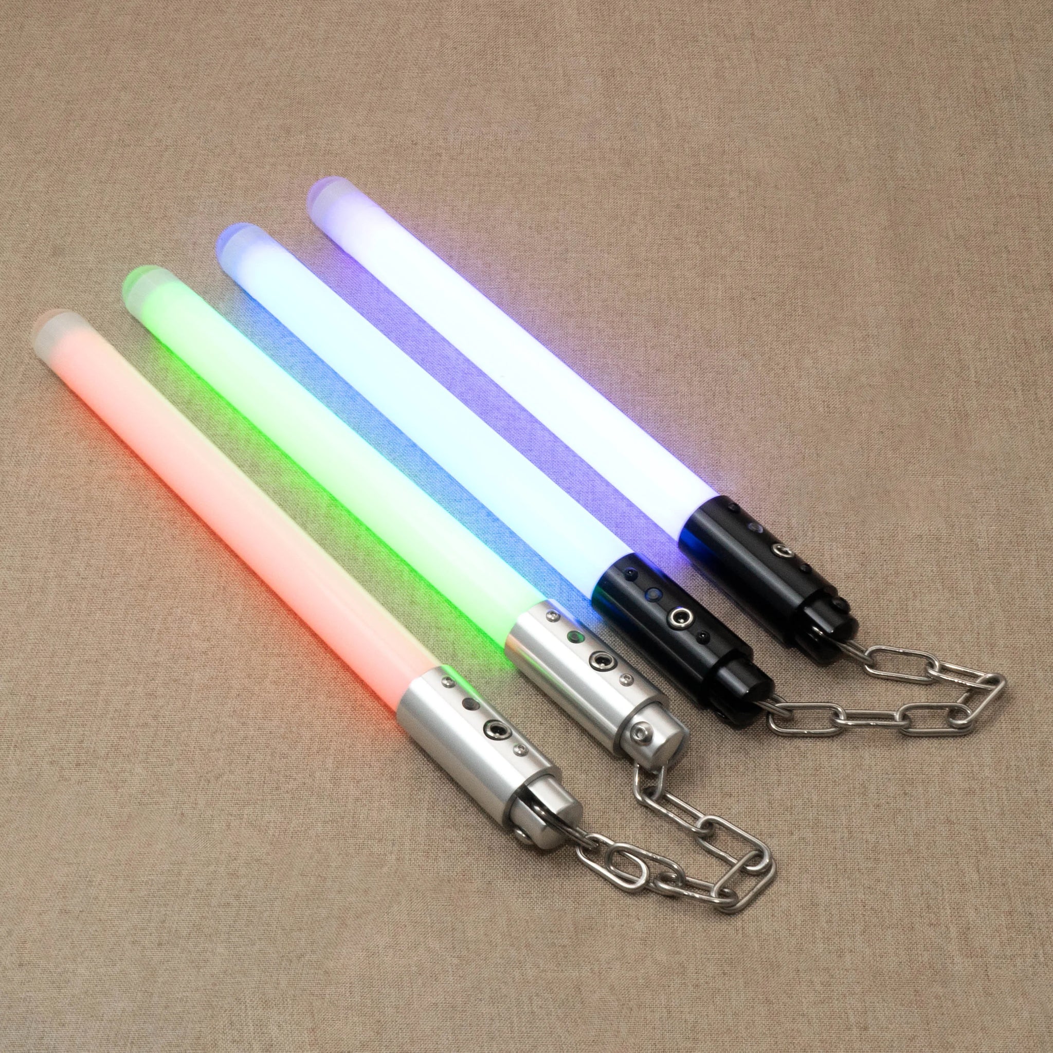 Nunchaku Aluminium Metal LED light Up With Chain