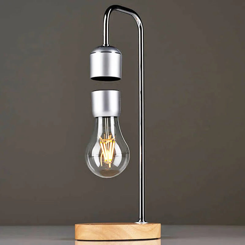 Magnetic Levitating Floating Light Bulb With Wireless Charger