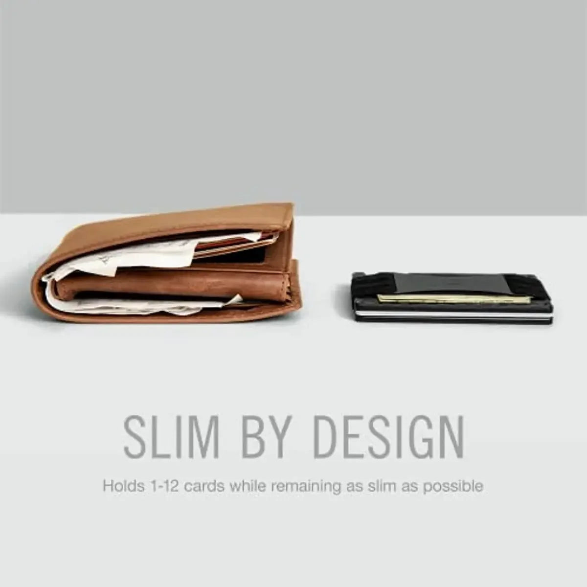 Black Slim RFID Aluminium Multi Use Men Wallet