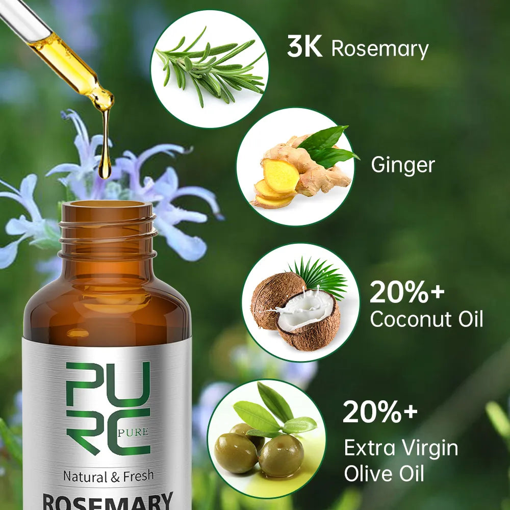 PURC Rosemary Oil For Hair Growth Anti Hair Loss