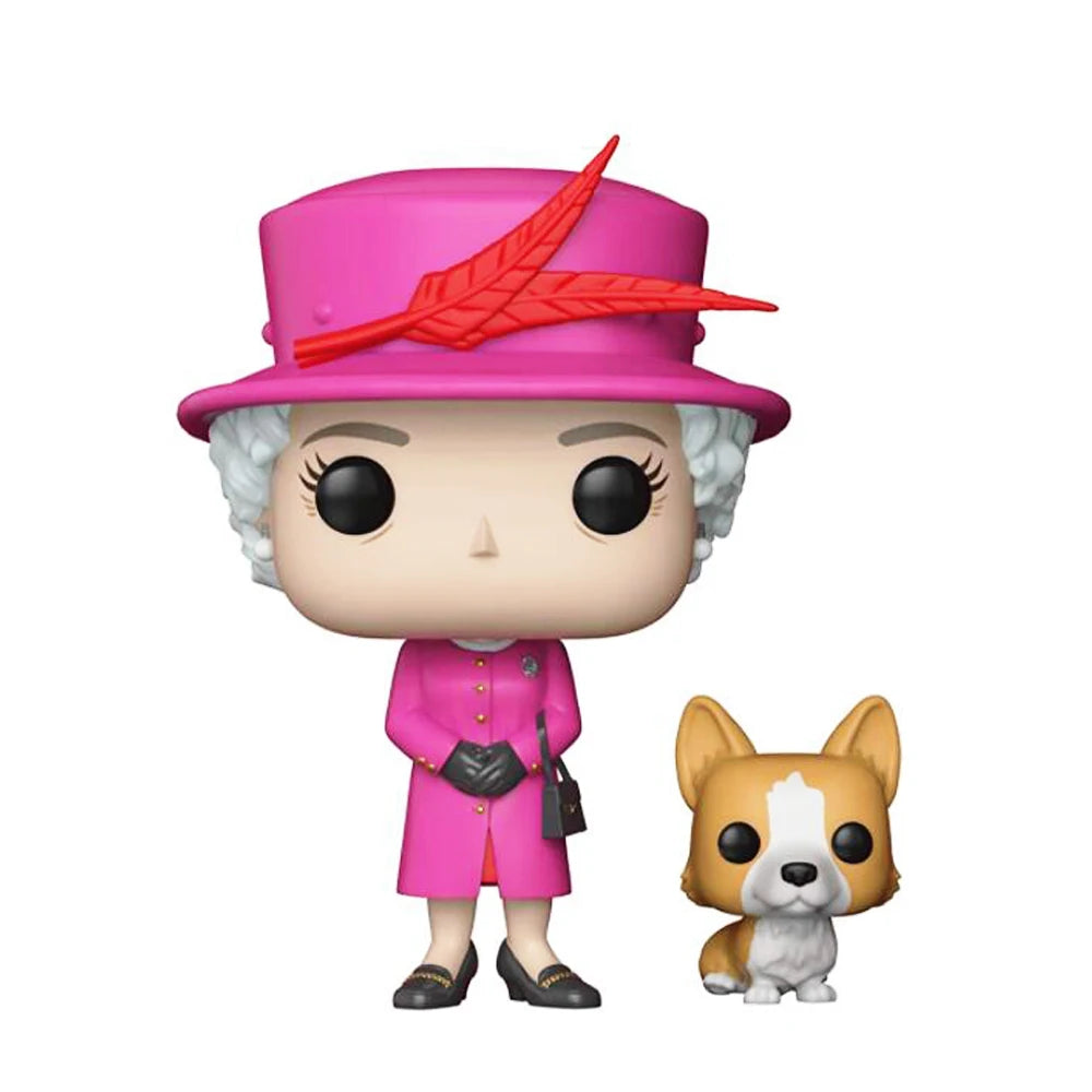 Funko POP Royal Family Queen Elizabeth II With Dog Figure