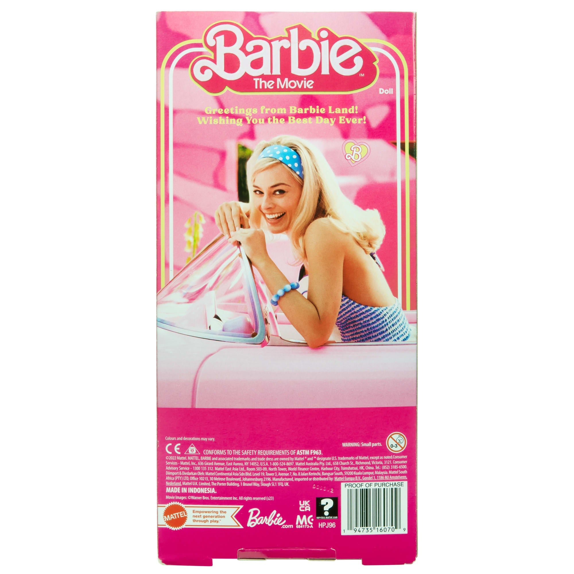 Barbie The Movie: Barbie Doll in Pink Gingham Dress