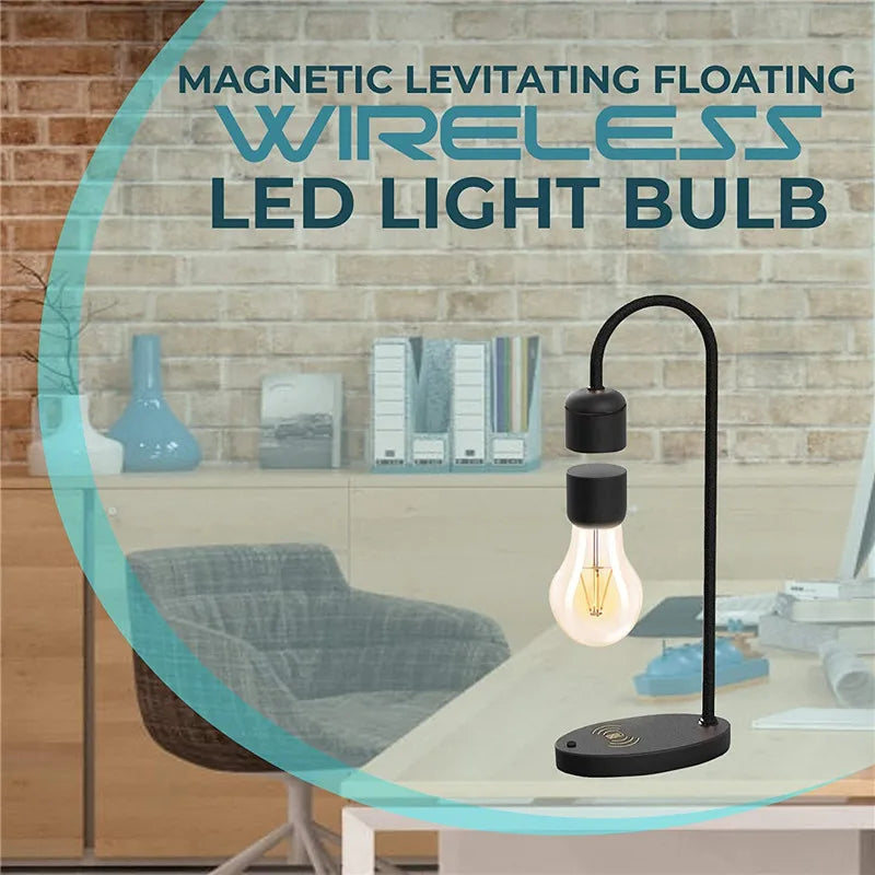 Magnetic Levitating Floating Light Bulb With Wireless Charger