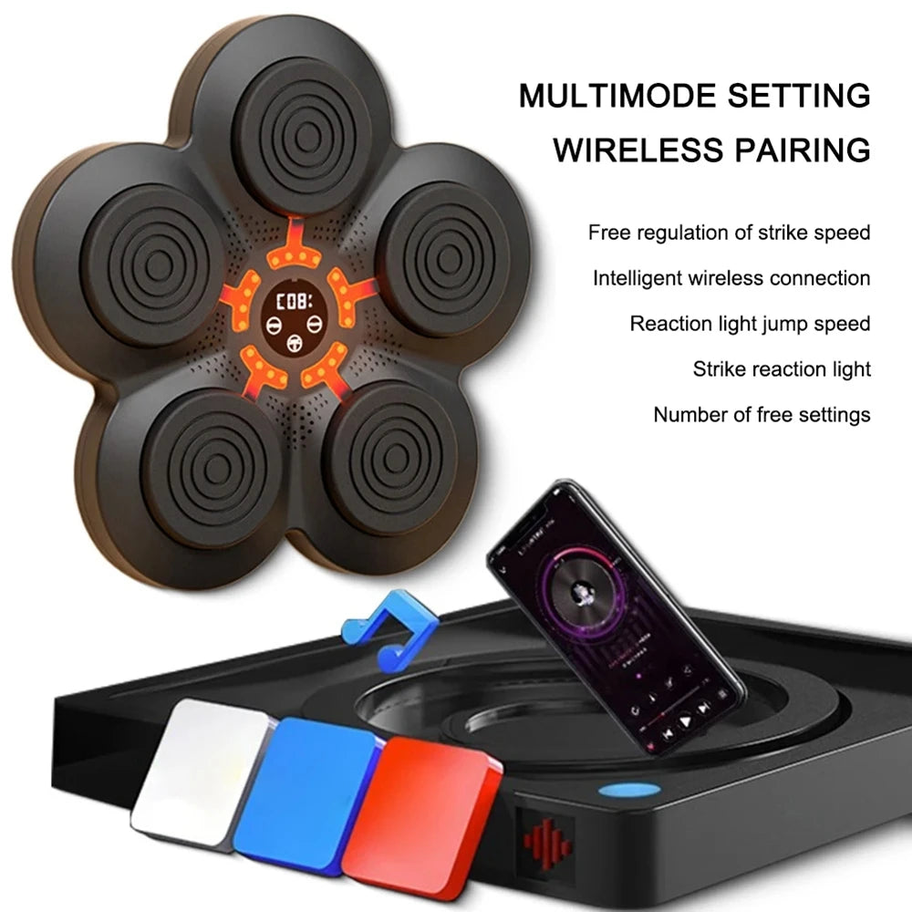 Musical Target Setting Smart Agility Reaction Boxing Wall Target With Music Player