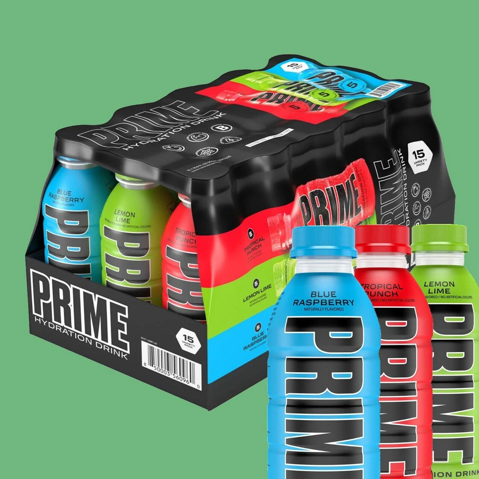 Prime Hydration Drink Variety Pack, 16.9 Fluid Ounce (Pack of 15)