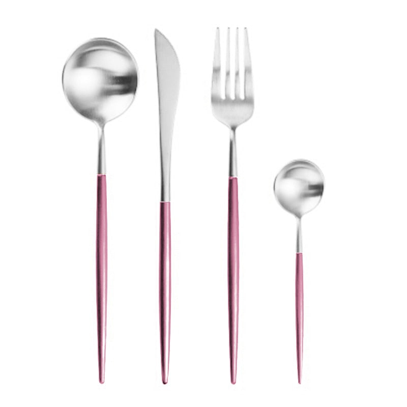 Rose Gold Tableware Stainless Steel Set Cutlery