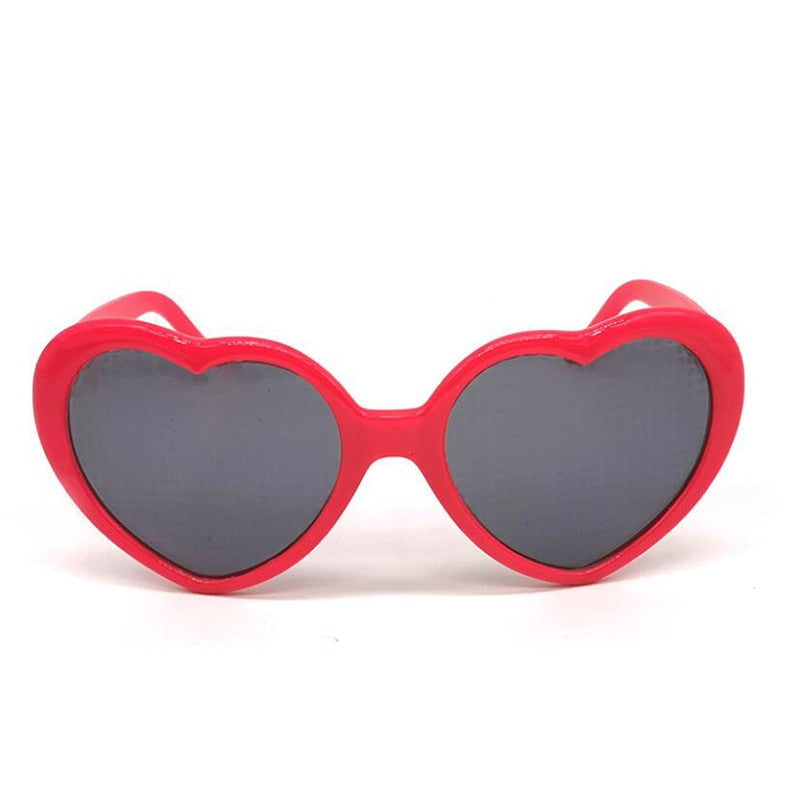 Love Heart Shape Sunglasses At Night Becomes Heart Shapes