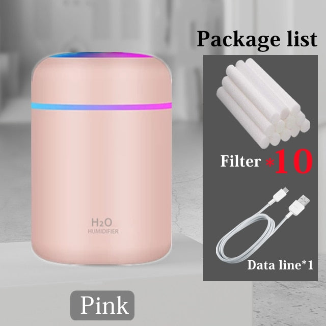 Portable Cool Mist Electric Air Humidifier Oil Diffuser 300ml