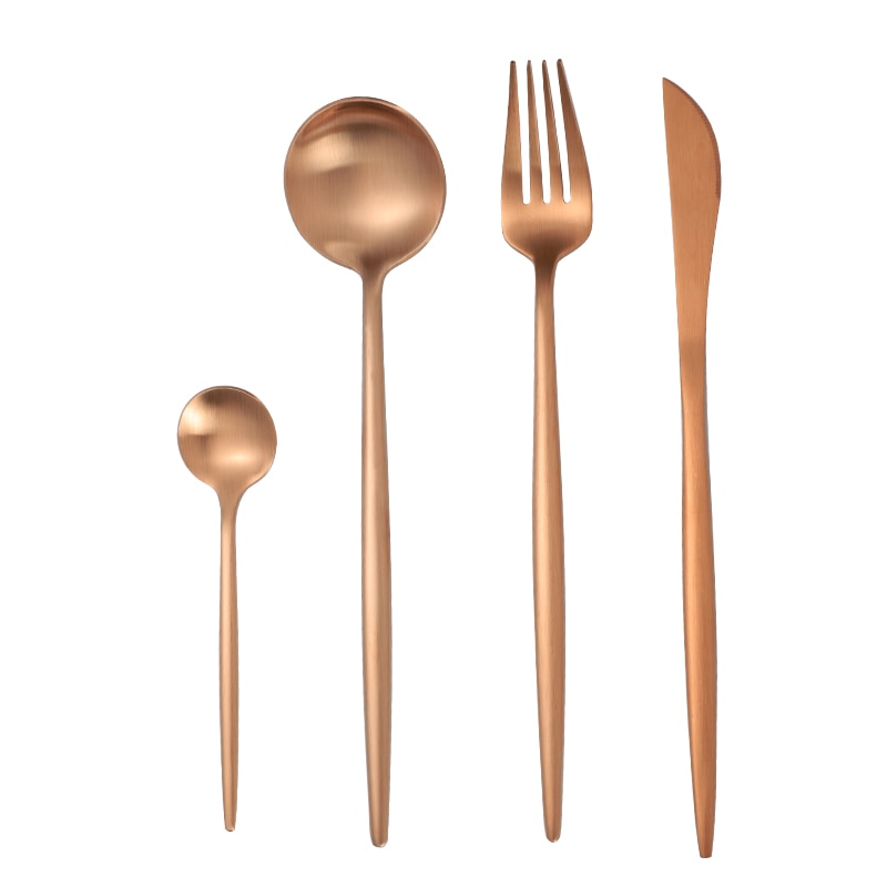 Rose Gold Tableware Stainless Steel Set Cutlery