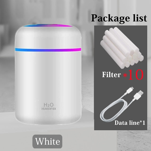 Portable Cool Mist Electric Air Humidifier Oil Diffuser 300ml