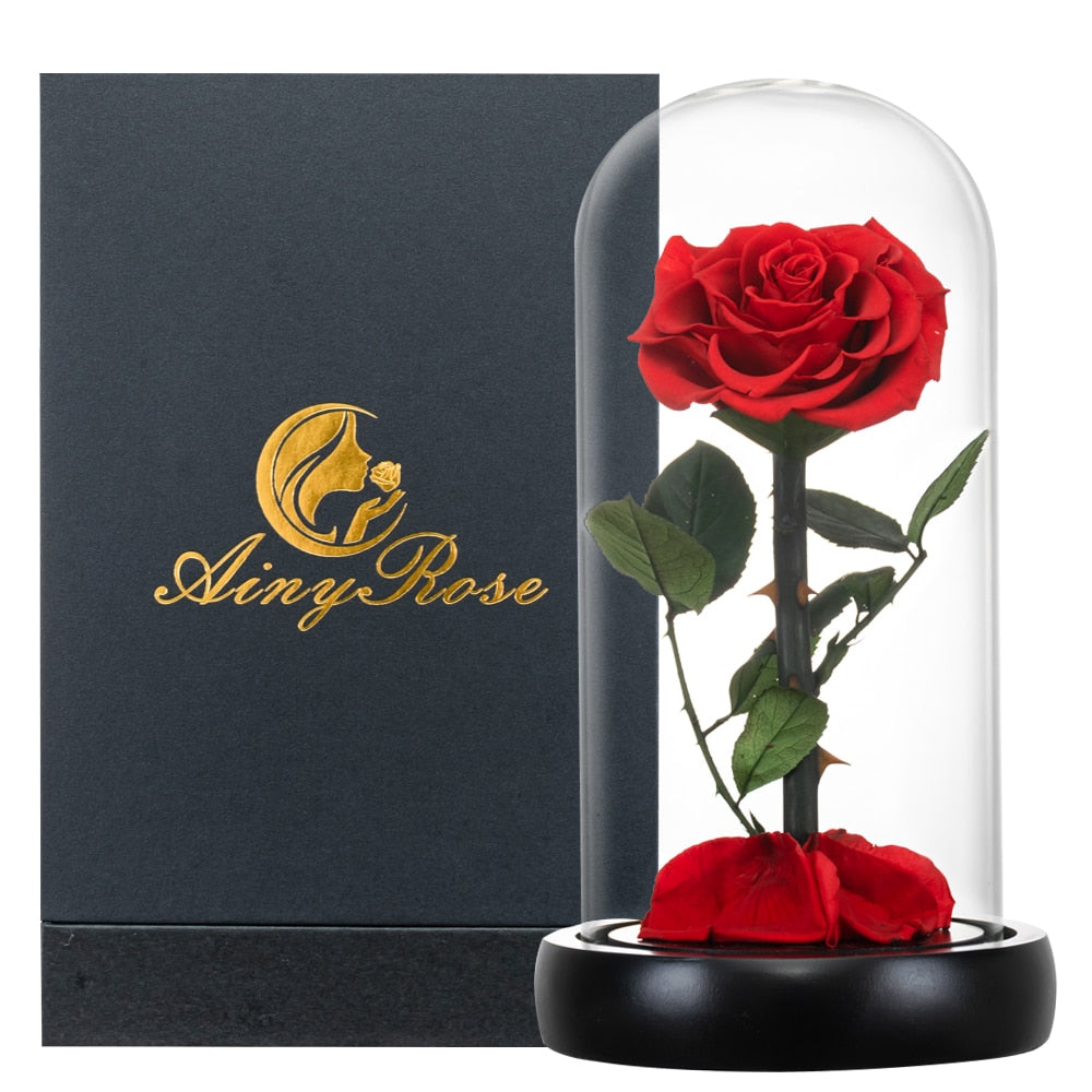 Eternal Preserved Roses In Glass