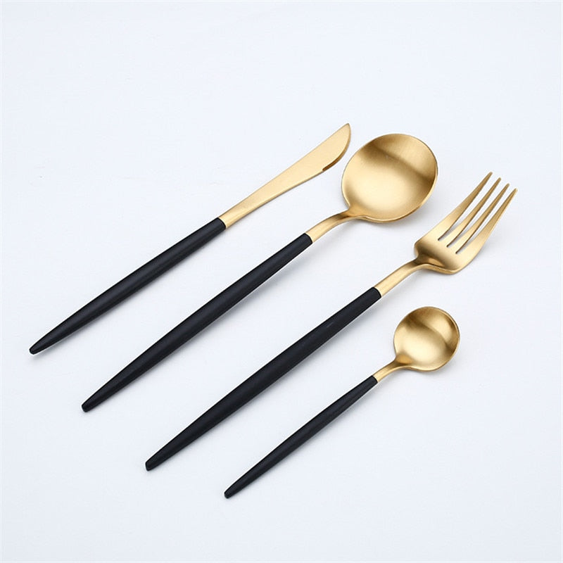 Rose Gold Tableware Stainless Steel Set Cutlery