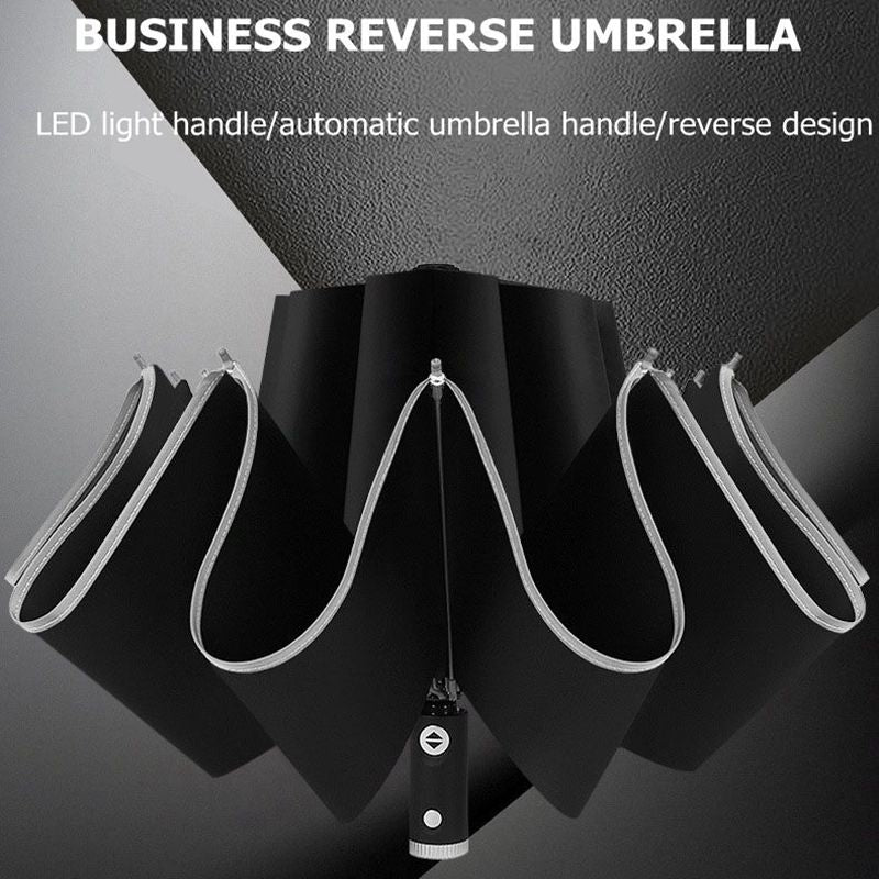 UV Automatic Umbrella With Reflective Strip