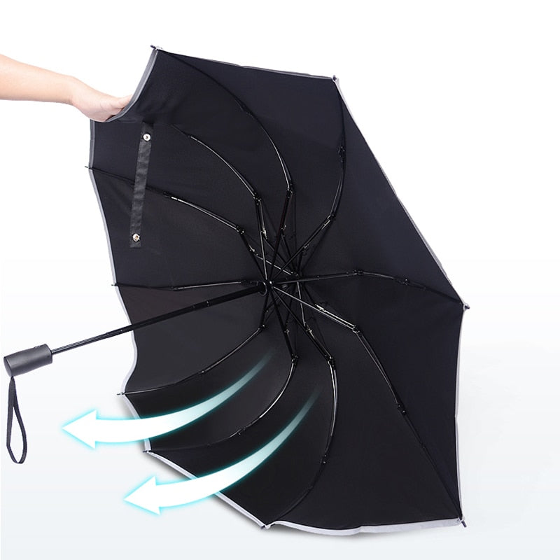 UV Automatic Umbrella With Reflective Strip