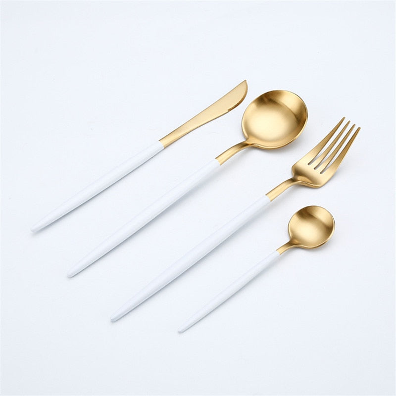 Rose Gold Tableware Stainless Steel Set Cutlery