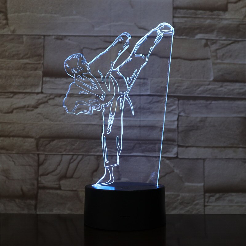 Martial Arts Taekwondo 3D Led Lamp