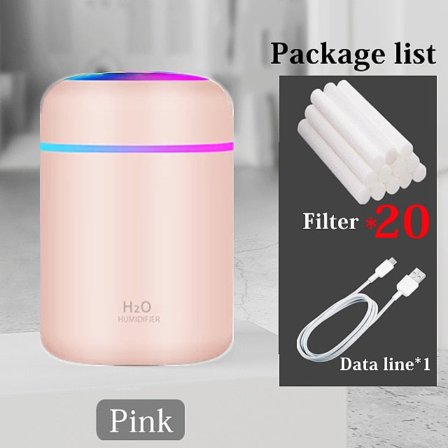 Portable Cool Mist Electric Air Humidifier Oil Diffuser 300ml