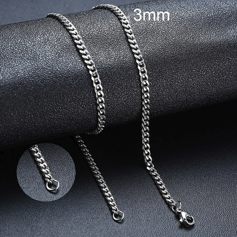 Stainless Steel Vnox Chain Necklace for Men Women