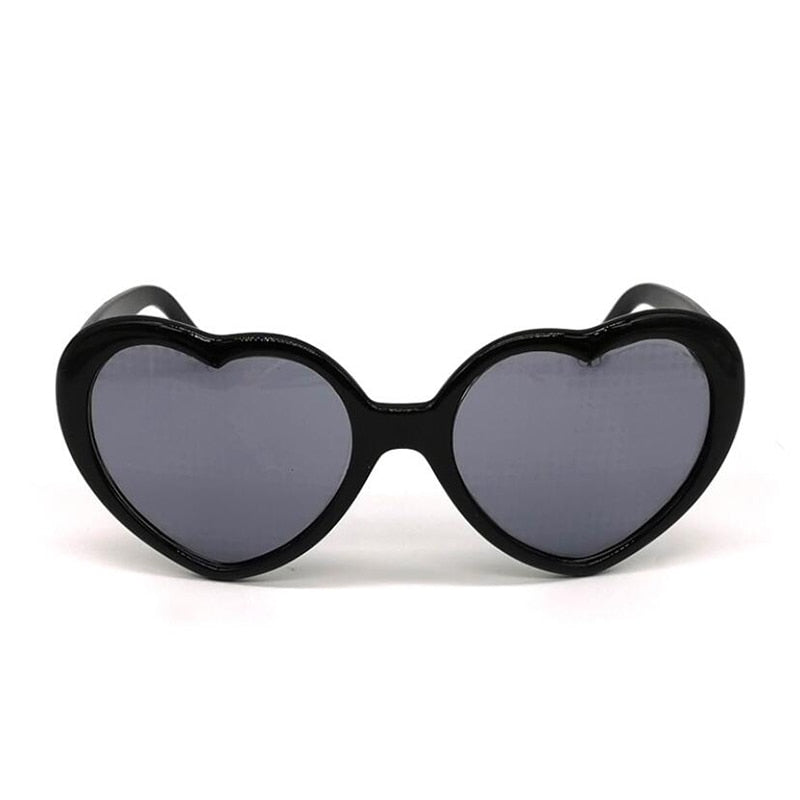 Love Heart Shape Sunglasses At Night Becomes Heart Shapes