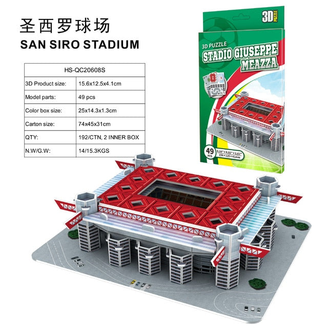 Kits de Construction de modèle de Jouet de Puzzle de Petit Stade de Football 3D pour des Enfants (Stade de Camp de NOU
