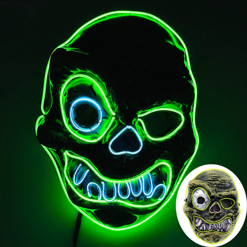 Led Glowing Purge Face Mask