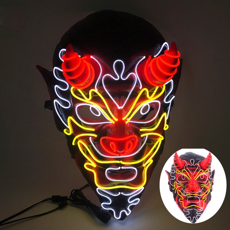 Led Glowing Purge Face Mask