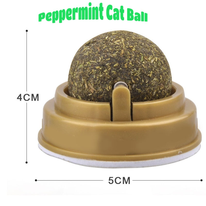 Cat Catnip Wall Stick-on Ball Removes Hair Balls