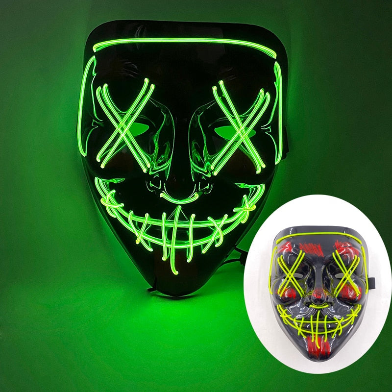 Led Glowing Purge Face Mask