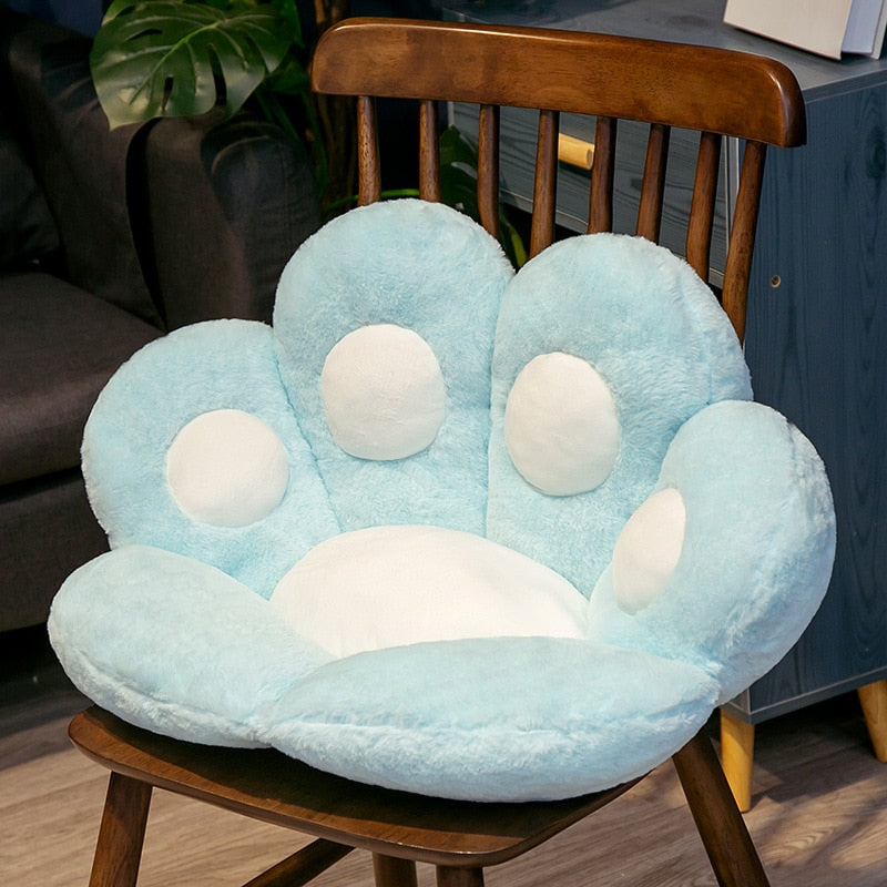 Cat Paw Back Pillows Plush Seat Cushion Chair