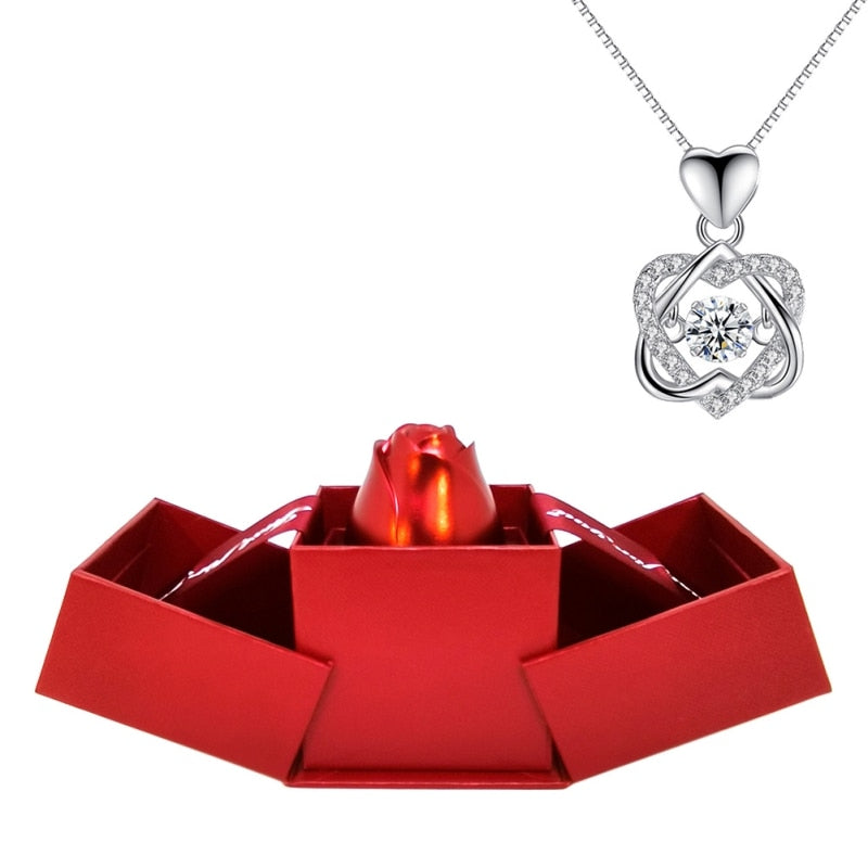 Rose Holder Eternal Love Necklace Set