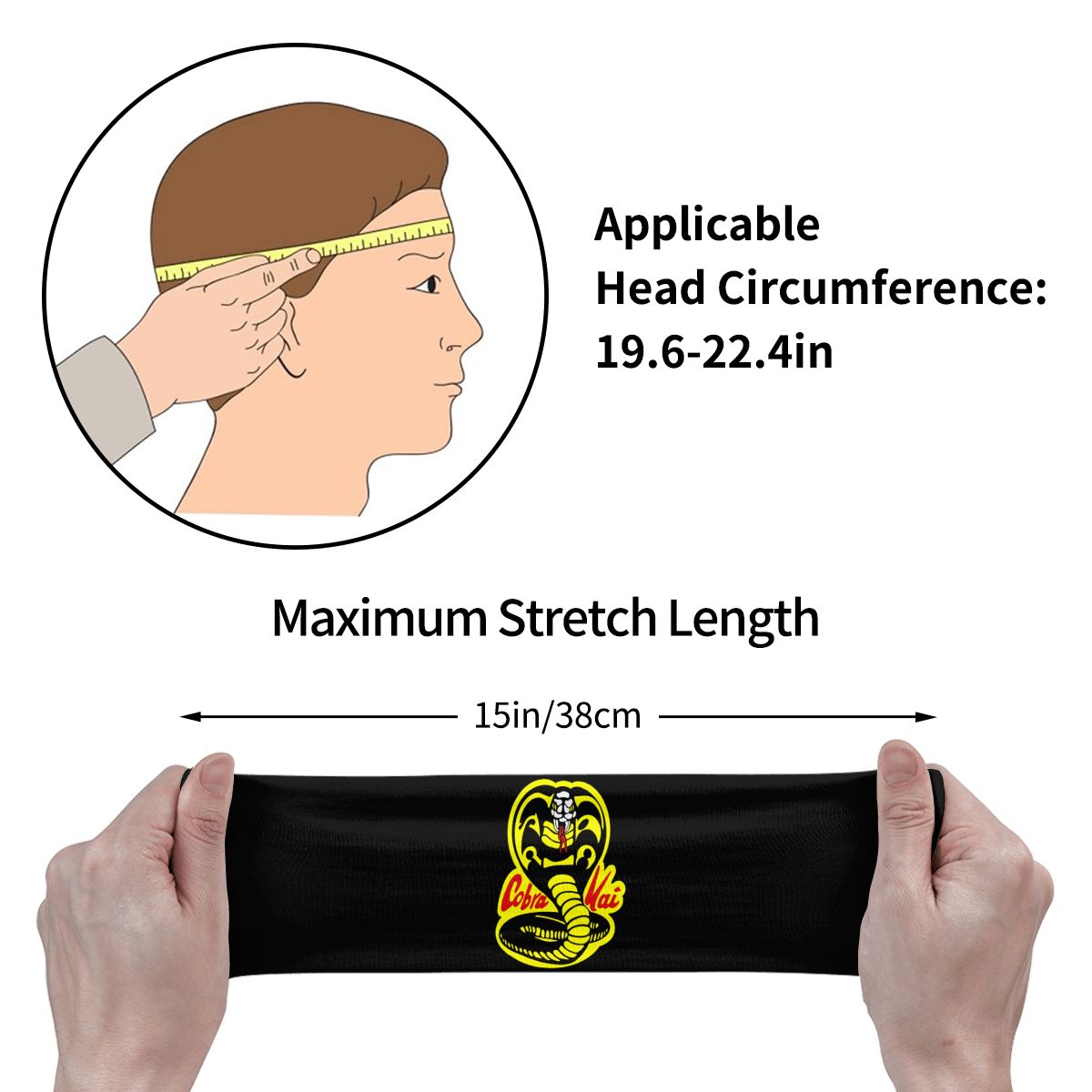 Cobra Kai Karate Black Headband