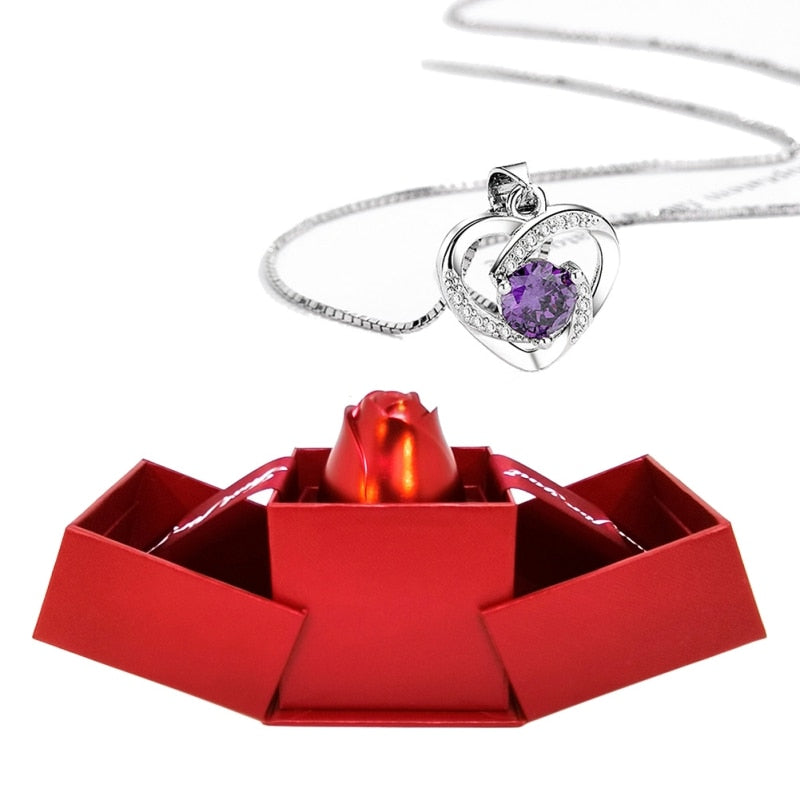 Rose Holder Eternal Love Necklace Set