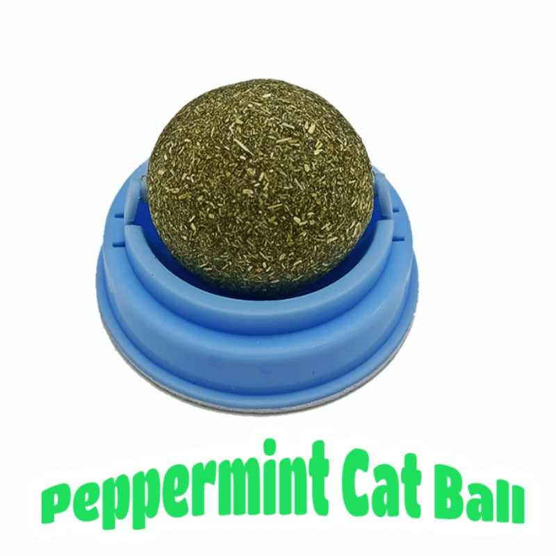 Cat Catnip Wall Stick-on Ball Removes Hair Balls