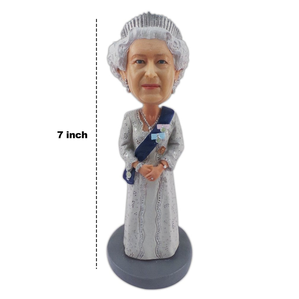 Elizabeth II Queen Resin Ornament Figure 7"