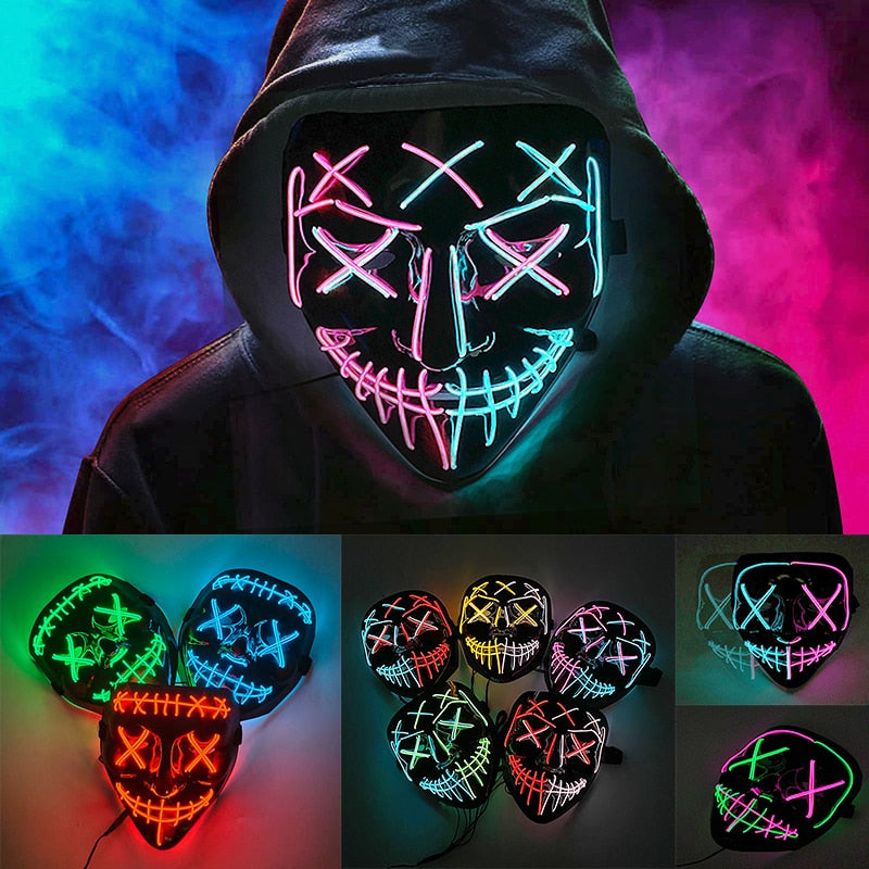 Led Glowing Purge Face Mask