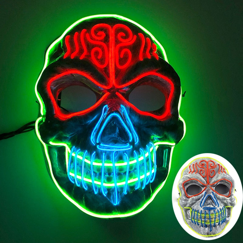 Led Glowing Purge Face Mask