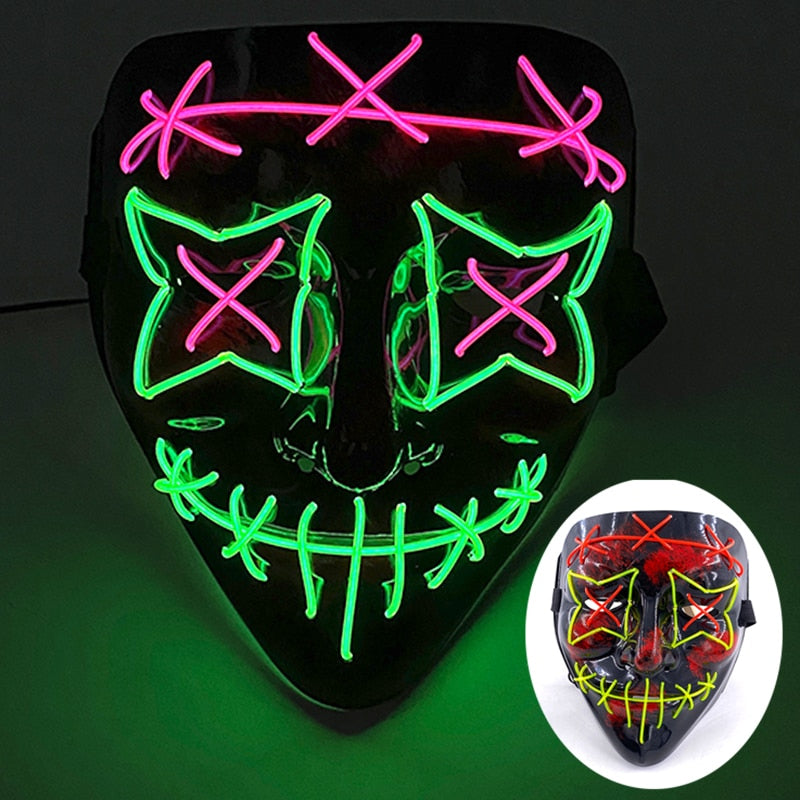 Led Glowing Purge Face Mask