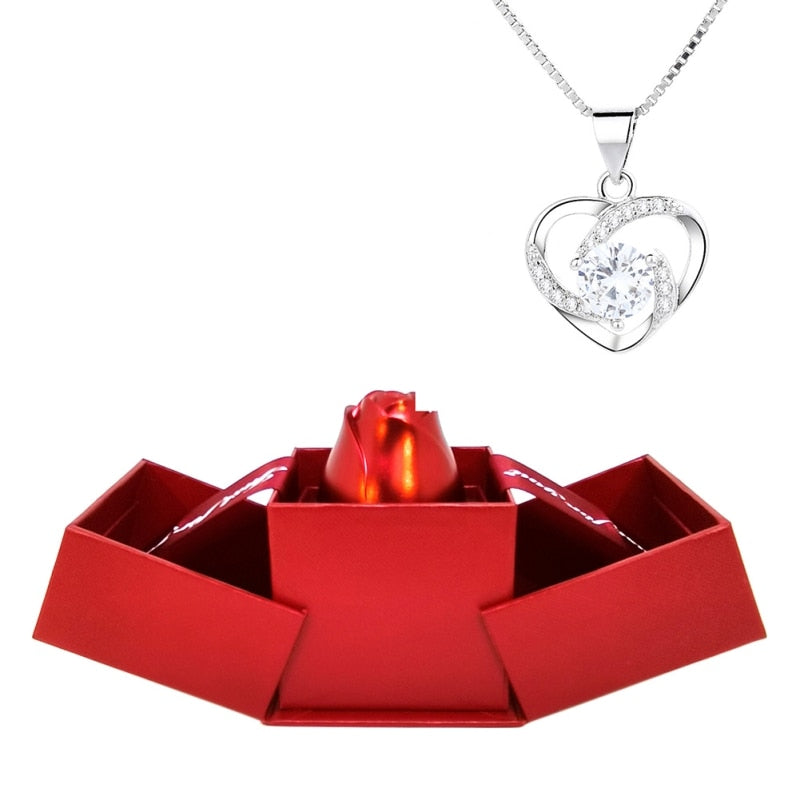 Rose Holder Eternal Love Necklace Set