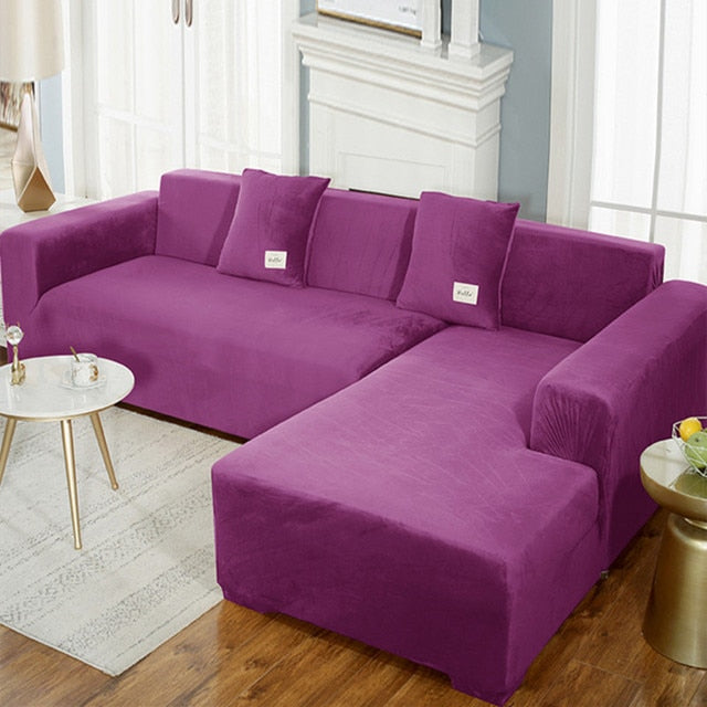 Shaped Sofa Velvet Covers for Living Room