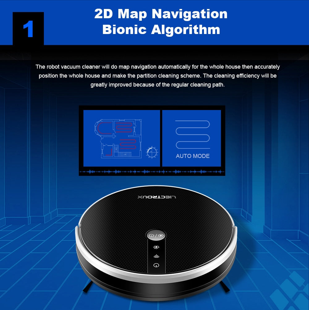 Liectroux C30B Laser Navigation Robot Vacuum Cleaner